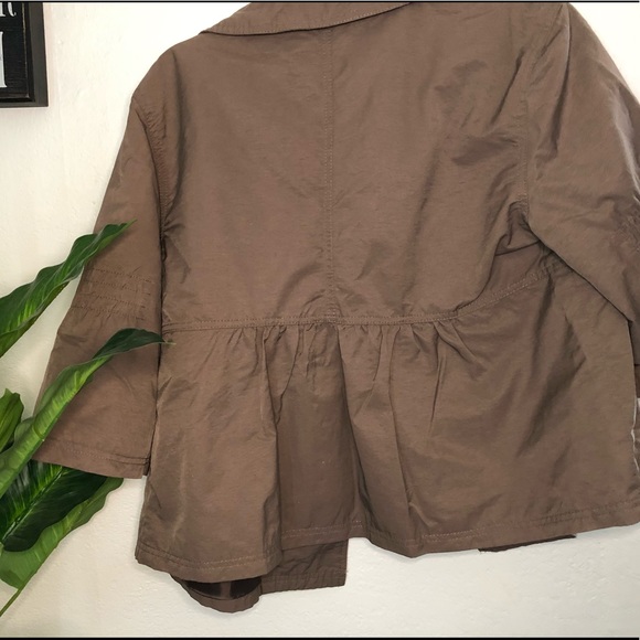 Nordstrom LAL Peplum Trench Coat Jacket - Picture 4 of 8